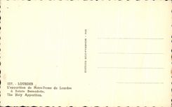 CPA Lourdes the Appearance Of Our Lady Of Lourdes has Sainte Bornadette The Holy Apparition