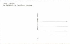 CPSM Geneva the Cathedral Of Illuminee Saint Pierre