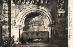 CPA Interior Airvault of the Church Tomb of First Abbot Died in 1110
