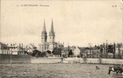 CPA Delivrande Panorama Cow