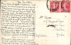 Jardin de CPA Gourdon del castillo viejo