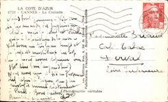 CPA the Dimension Of Cannes Azure the Small cross