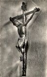 CPA Perpignan Le Devot Christ remarquable sculpture en bois 