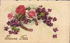 CPA Bonne celebra las flores