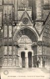 Puerta de la catedral de CPA Bourges de la Virgen de Sainte