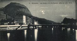 CPA Grenoble Quays And St Eynard Night effect