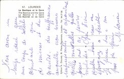 CPA Lourdes the Basilica And Gave