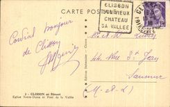 CPA Clisson mientras que da un paseo la iglesia de Notre Dame y Pont del valle