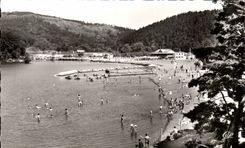 CPA Auvergne Lake Chambon the Beach
