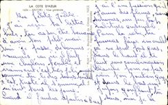 CPA ISCED de la opinion del azul de Antibes