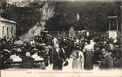 CPA the Cave Of Lourdes During the National Pilgrimage
