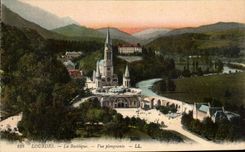 CPA Lourdes the View from above Basilica