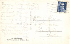 CPA Lourdes the Basilica Seen of the Castle Fort