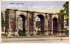 CPA Rheims Gate of Mars