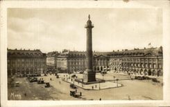 CPA Paris Place et colonne Vendome 