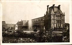 CPA Paris Palate of the Louvre and garden of tileries Pavillon de Flore