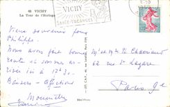 CPA Vichy La Tour De l'Horloge