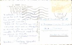 CPA Vichy Entrance Of the Source Of Celestins Swimming pool of Bellerive Turn of the clock Hospital