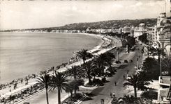 CPA Niza la caminata de la calle inglesa tomada del hotel de Ruhl