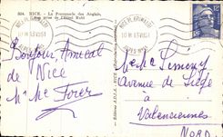 CPA Niza la caminata de la calle inglesa tomada del hotel de Ruhl