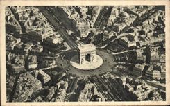 CPA Paris Arc De Triomphe del aire visto Etoile