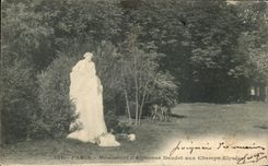 CPA Paris Monument of Alphonse Daudet At the Champs Elysees