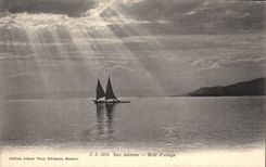 CPA Lac Leman Soir d'Orage