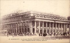 CPA Bordeaux the Large Municipal Theater Seen Of Allee De Tourny