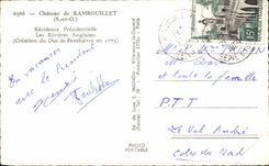 CPA Castle Of Rambouillet Presidential Residence the English Rivers Duke of Pentheviere