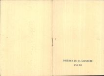 Booklet Prayers Of Its Holiness Pie XII Pope the Vatican Rome