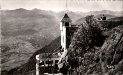 CPA Lourdes Teleferic of Pibeste Train station Higher