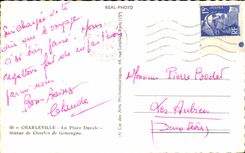 CPA Charleville the Place Statue of Charles de Gonzague