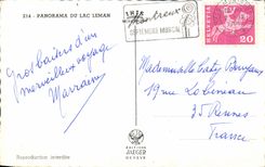 CPA Panorama Du Lac Leman