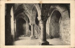 CPA Abbaye Du Mont Saint Michel Salle de L'Aquilon