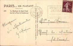 CPA Paris In Fnanant the Basilica of the Sacring Heart seen of the Street of Steinkerque