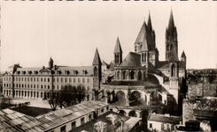 CPA Caen Eglise St Etienne dimensiona Apse y la universidad