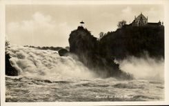 CPA Rheinfull mit Schloss Laufen