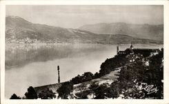 CPA Savoy Pittoresqu eAbbaye of Hautecombe Lake of Le Bourget Aix Les Bains