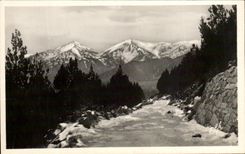 CPA Mont Louis Carlitte seen of the road of Make Romeu in Winter