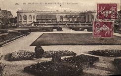 CPA Deauville Flowered Beach Caslno