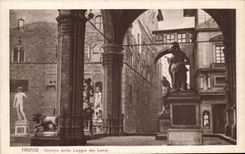 CPA Flrenze Interno mas alla del dei Lanzi de la logia