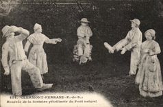 Albondiga de CPA Clermont-Ferrand de la fuente petrifying del folklore natural del puente