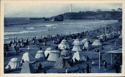 CPA Biarrilz La Grande Plage Le Phare