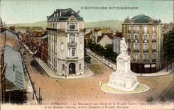 CPA Clermont-Ferrand el monumento de la guerra de la gran guerra y de los Charas Albert Elisabeth y el Reino Unido de las avenidas