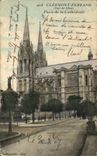 CPA Clermont Ferrand Places Cathedral