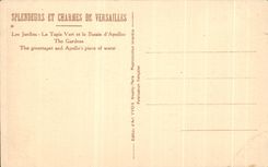 CPA Splendeurs Et Charmes De Versailles Les Jardins Le Tapis Vert et le Bassin d'Apollon 