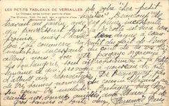 Pequenas tablas de CPA de Versalles el organismo central del castillo