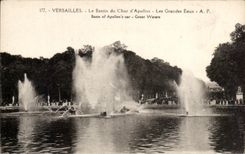 CPA Versalles el lavabo del tanque de lavabo grande del agua de Apolo de Apollon S porque grandes tocadores