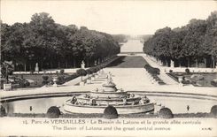 CPA Parc de Versailles Le Bassin de Latone et la grande allee centrale The Basin of latona and the great central avenue