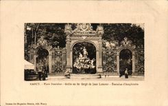 CPA Nancy Place Stainslas Grille en fer forge de Jean Lamour Fontaine d'Amphitrite 
